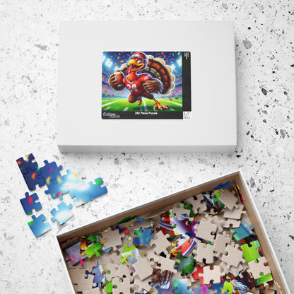 Thanksgiving Football Turkey Puzzle(  252, 520 PCS ) – Funny Fall Game for Family & Kids | Hope & Agoua