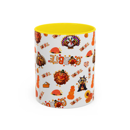 Thanksgiving Ceramic Mug ( 11 oz ) – Gobble Turkey Fall Coffee Cup | Hope & Agoua™