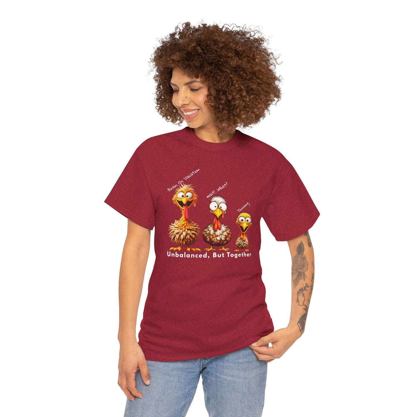 Unbalanced But Together – Funny Thanksgiving Turkey Unisex T-Shirt