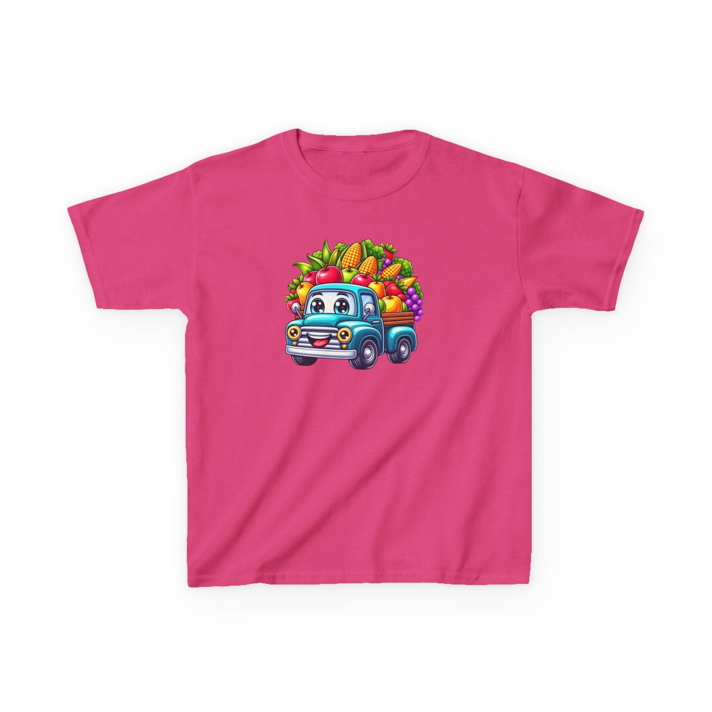 Fall Harvest Truck – Kids Cotton T-Shirt