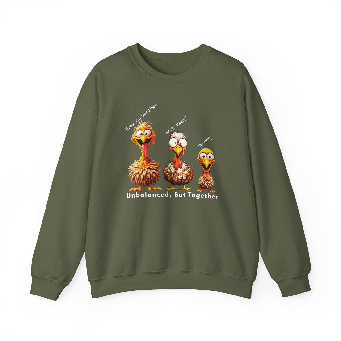 Unbalanced But Together Thanksgiving Sweatshirt – Funny Turkey Family Fall Crewneck