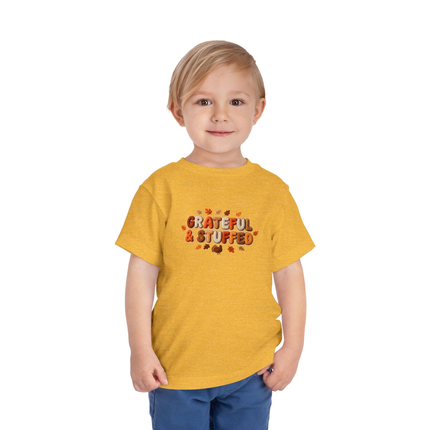 Grateful & Stuffed – Toddler Thanksgiving T-Shirt
