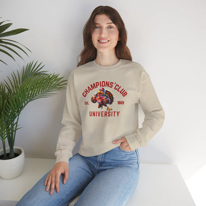 Champions' Club University Sweatshirt – Funny Turkey Football Unisex Crewneck