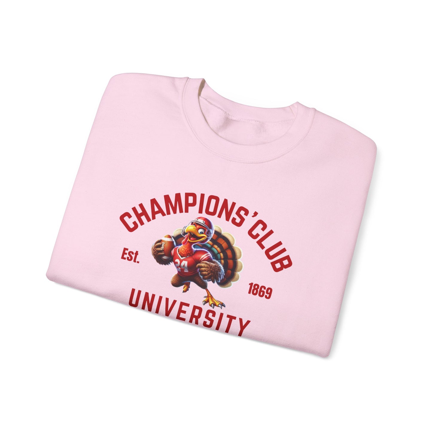 Champions' Club University Sweatshirt – Funny Turkey Football Unisex Crewneck