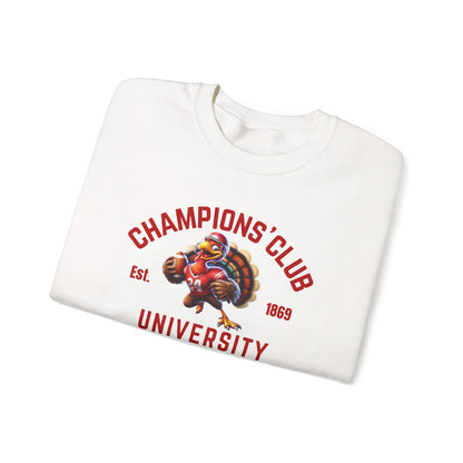 Champions' Club University Sweatshirt – Funny Turkey Football Unisex Crewneck