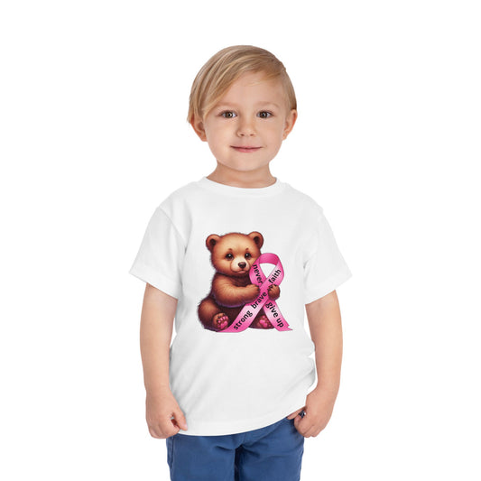 Brave Little Fighter - Pink Ribbon Kids T-Shirt