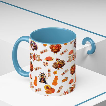 Thanksgiving Ceramic Mug ( 11 oz ) – Gobble Turkey Fall Coffee Cup | Hope & Agoua™