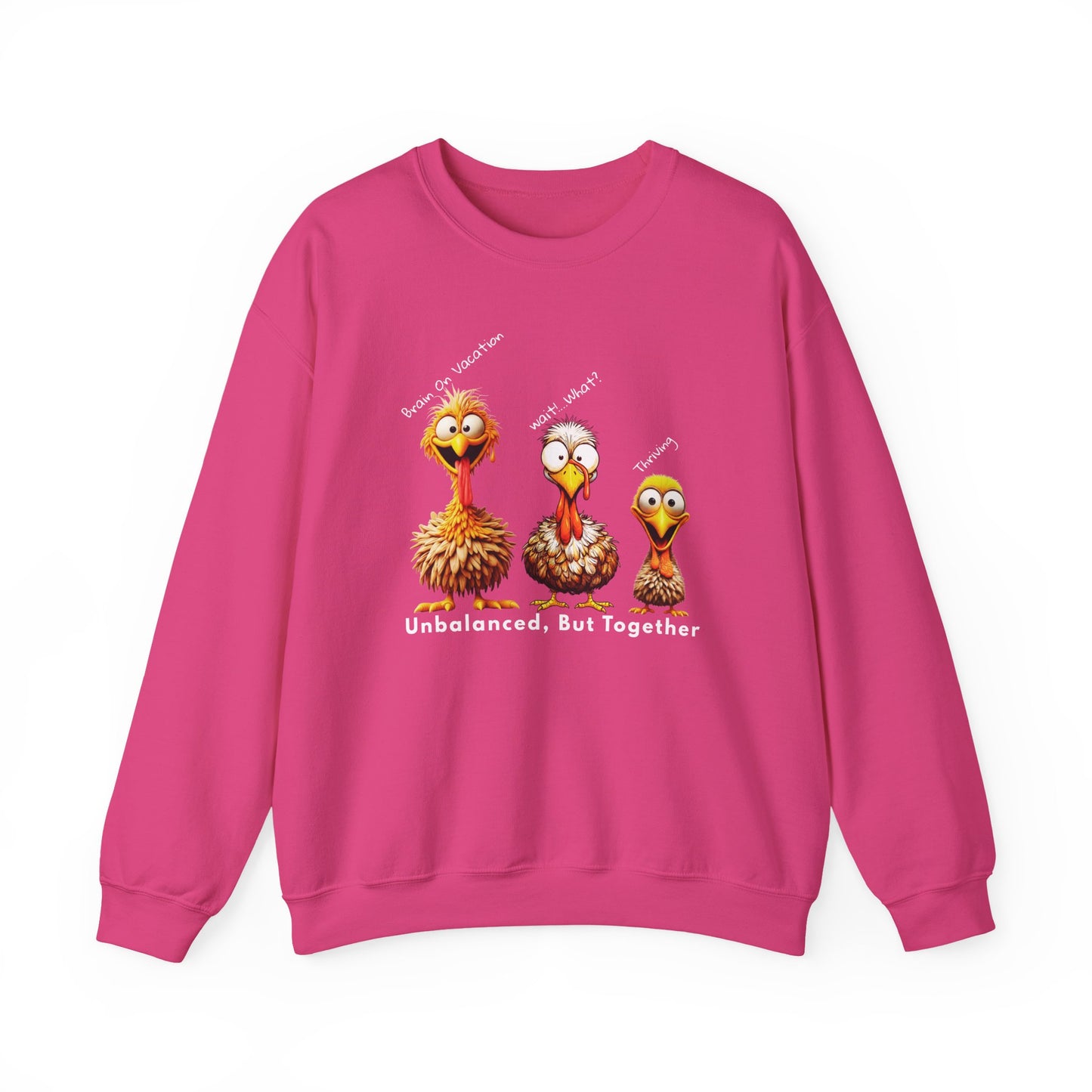 Unbalanced But Together Thanksgiving Sweatshirt – Funny Turkey Family Fall Crewneck