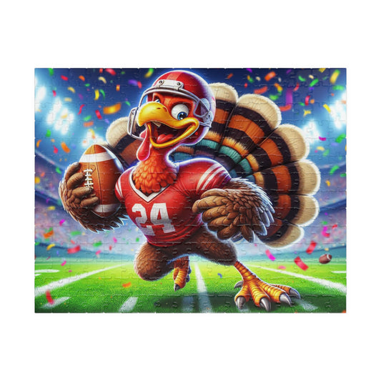 Thanksgiving Football Turkey Puzzle(  252, 520 PCS ) – Funny Fall Game for Family & Kids | Hope & Agoua