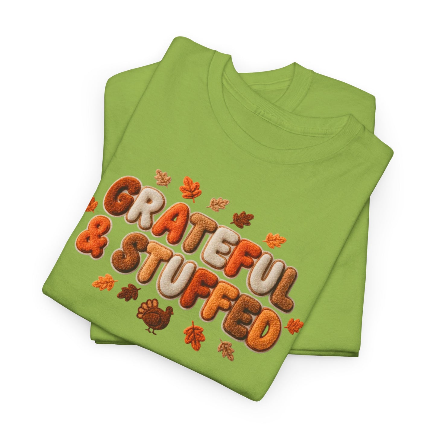 Grateful & Stuffed T-Shirt – Funny Thanksgiving Unisex Tee