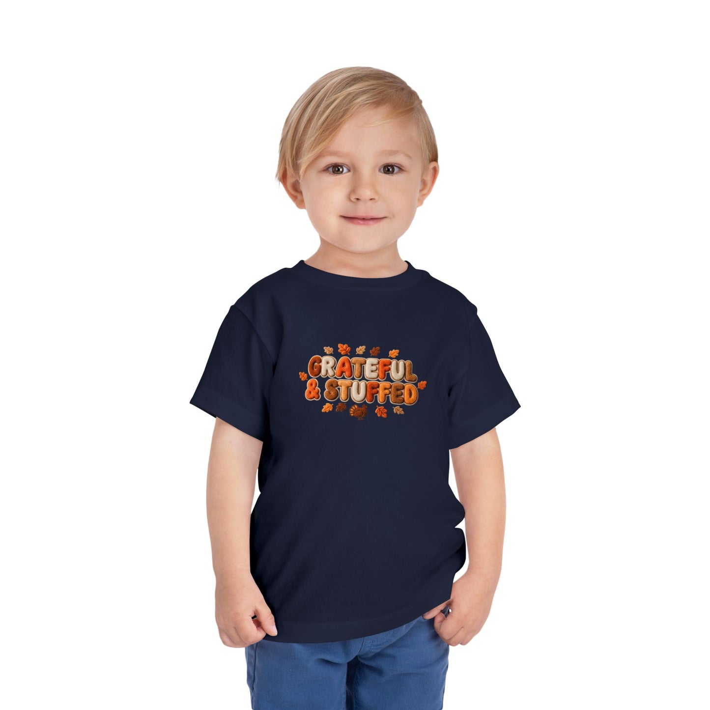 Grateful & Stuffed – Toddler Thanksgiving T-Shirt
