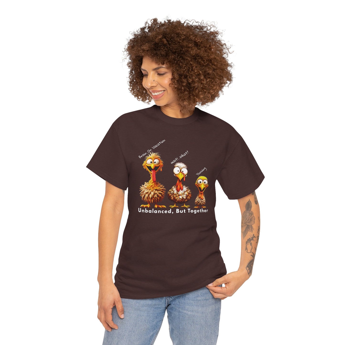 Unbalanced But Together – Funny Thanksgiving Turkey Unisex T-Shirt
