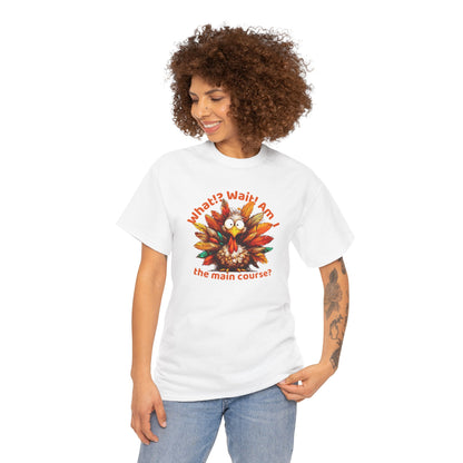 What!? Wait! Am I the Main Course? – Funny Thanksgiving Unisex T-Shirt