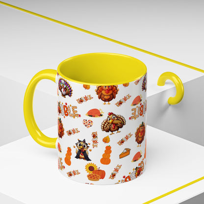 Thanksgiving Ceramic Mug ( 11 oz ) – Gobble Turkey Fall Coffee Cup | Hope & Agoua™