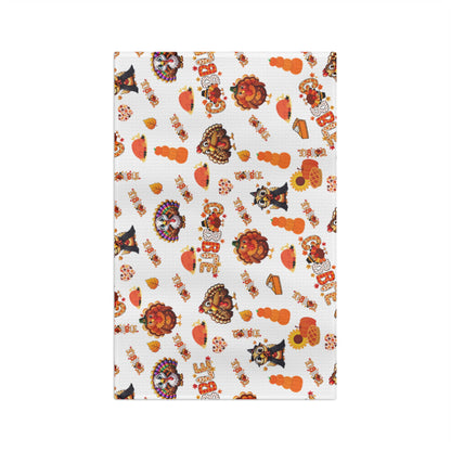 Thanksgiving Turkey Pattern Microfiber Tea Towel – Fall Kitchen Decor  | Hope & Agoua