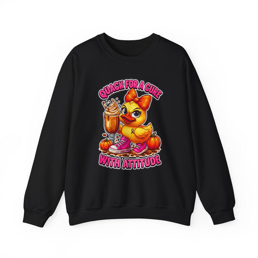 Quack for a Cure – Cute Duck Pink October Unisex Sweatshirt