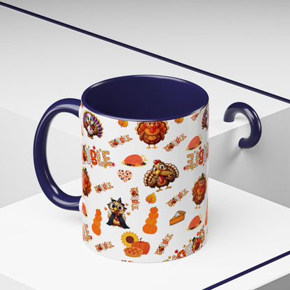 Thanksgiving Ceramic Mug ( 11 oz ) – Gobble Turkey Fall Coffee Cup | Hope & Agoua™