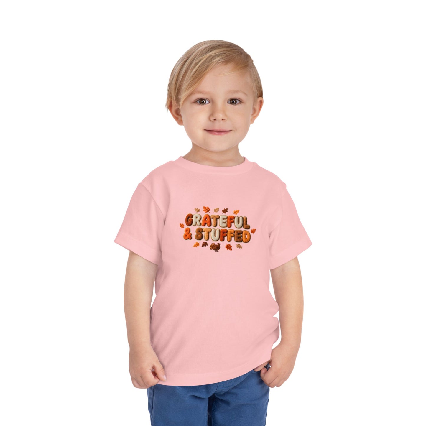 Grateful & Stuffed – Toddler Thanksgiving T-Shirt