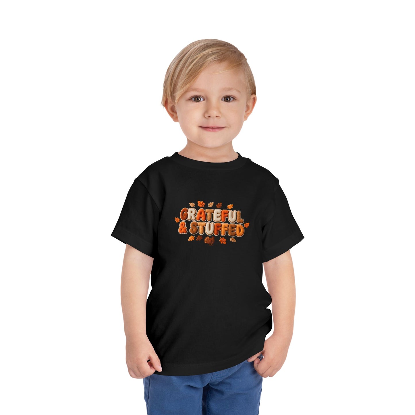 Grateful & Stuffed – Toddler Thanksgiving T-Shirt