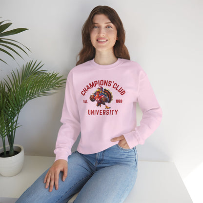 Champions' Club University Sweatshirt – Funny Turkey Football Unisex Crewneck